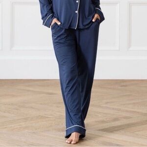 Cozy Earth Long Pajama Lounge Pants in Navy XS